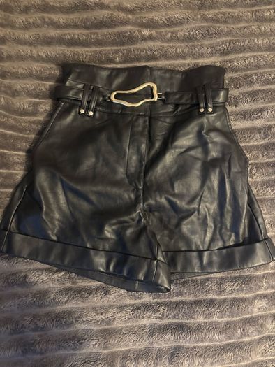 River Island leather shorts