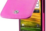 Htc One S Premium Pu Leather Flip Case Cover In Black, Pink &amp; Purple Colors