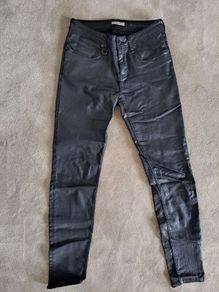 Burberry Wax Leather look Jeans 28 S rrp 450