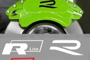 4Pcs Car Caliper Sticker Tire Brake Cover Body Decals for Volkswagen VW Rline GTI Golf 6 7 Polo Passat Bora Jetta Tiguan Touareg