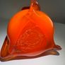 Documented V.A.S. Empoli G/20S Orange Cased Glass Vase, 40cm.  Italy c.1960 Image 5