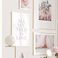 Gallery Wall - Gold Frames with posters