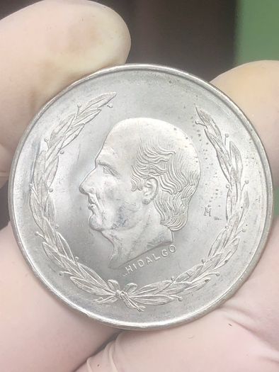 Mint State Mexico 5 Pesos 1953 Hidalgo Silver