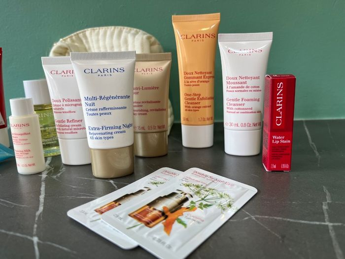 Bundle of Clarins products with gift bag - Brand New Sealed