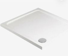 Sonas Kristal 900 x 900 mm White Shower Tray, Chic Modern Design
