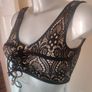Black/beige lace top size UK8 EU36 Postage included Image 2
