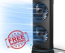NEW SALE | Tower Fan Oscillating Fan, Portable Desk Fan with 3-Speed Options, 110 Degree Oscillation, 3 Timers, Personal Quiet Table Fan for Home Office Desktop Bedroom