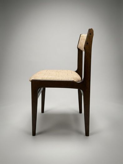 Set of 4 Mid-Century Danish Stained Oak Dining Chairs attributed to Erik Buch.