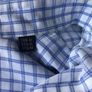 Zara Man blue & White small check cotton shirt M 42 inch Chest postage included Image 7
