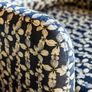 Next Armchair- Dark Navy Pattern Velvet Image 4