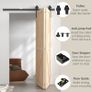 5ft Bi-Folding Sliding Barn Door Hardware Kit - Black Image 4