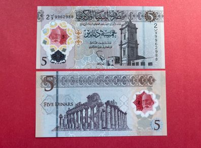 Libya  5 Dinars  2021  Pick 86a   ( Uncirculated )