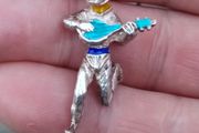 19th Century Italian Silver Jester Pendant Set