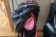 Prosimmon Pink Golf Bag Stand with Foot Joy Ladies Golf Shoes Size 39