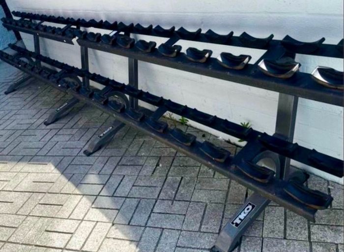 Tko large 7ft dumbbell rack 2 tier