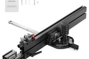 Standard Slot 19 x 9.5 mm, Aluminum Alloy Table Saw Miter Gauge with 48-89 cm Grating 15 Angle Stops Adjustable Spring Loaded Plunger and Removable Disc, for Woodworking