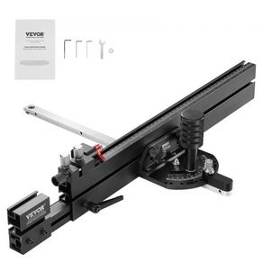 Standard Slot 19 x 9.5 mm, Aluminum Alloy Table Saw Miter Gauge with 48-89 cm Grating 15 Angle Stops Adjustable Spring Loaded Plunger and Removable Disc, for Woodworking