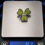 925 Vintage Sterling Silver Shamrock Brooch, Connemara Marble Irish Clover Pin Image 10