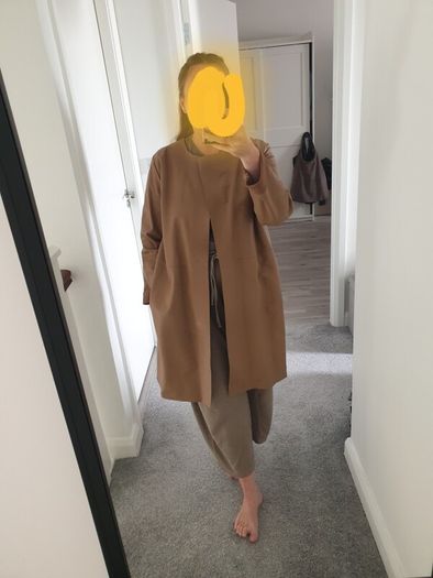 Cos Leather Coat Size Uk 14