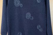 Ladies Navy&amp;Silver Sheer Knit Jumper by Nina Murat