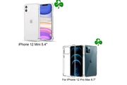 For iPhone 12 Pro Max 6.7"/iPhone 12 Mini 5.4 Case Cover Clear ShockProof Silicone Protective Case