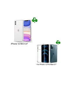 For iPhone 12 Pro Max 6.7"/iPhone 12 Mini 5.4 Case Cover Clear ShockProof Silicone Protective Case