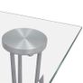 Dining Table with Glass Top Transparent Image 3