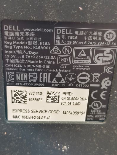 Dell Thunderbolt Docking Station