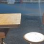 vintage French kids study art school table in very original condition very well built and sturdy Image 4