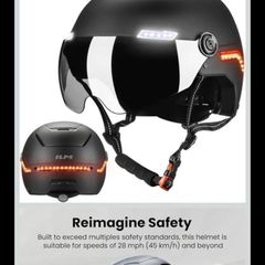 bike/ebike smart helmet and high vis jacket