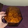 Vintage hand made Thuya Burl Wood Jewellery Box Image 7
