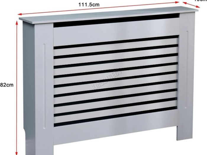 Grey Painted Radiator Cover Wall Cabinet Wood MDF Traditional Modern Small (FREE POSTAGE)