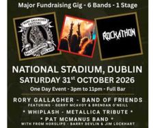 3 Tickets for Rockathon and Rory Gallagher Festival - 31st Oct 2026