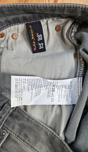 Organic Nudie Skinny Jeans Easy Grey Size 30 32