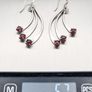 Vintage 925 Silver Garnet Kinetic Earrings Image 8