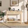 Console Table with 2 Drawers 2 Tier Entryway Table Farmhouse Wood Sofa Tables with Open Storage Shelf for Living Room Hallway Foye Image 5