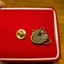 "JJ" Jonette Jewelry Bronze Pewter 'Flower Decorated PURSE' Tack Pin Image 2