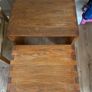 Vintage Solid Wood Matching Pair of Side Tables Image 2