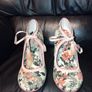 Floral Print Heels with Tassels Image 3