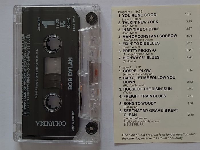 Bob Dylan - Bob Dylan - Cassette