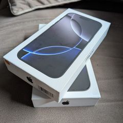 2 x iphone 16 pro boxes with type c braided cables