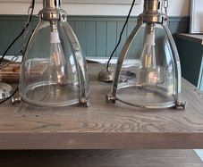 Chrome Glass Lantern Ceiling Light