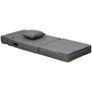 Convertible Floor Sofa Bed Recliner Fabric Upholstered Sleeper Lounge Futon with Pillow for Living Room, Grey (FREE SHIPPING) Image 10