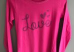 Size 6-8 (31-32 inch chest) pink long sleeved top
