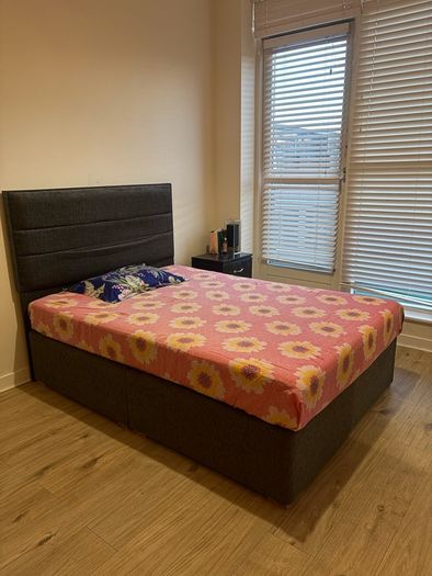 standard double bed with good quality IKEA mattress