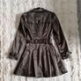 Jane Norman Size 8 Khaki Fitted Flared Trench Coat Image 6