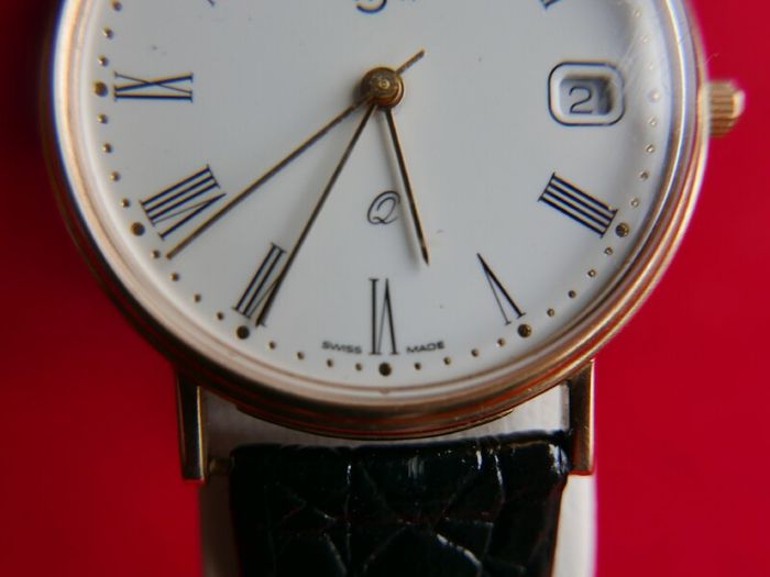 Rjw 9ct Gold 375 Cased Mens Swiss Made Wristwatch (works Perfectly)