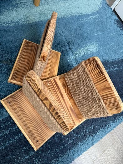 Cat accessories 1 Insert Cat Bed, 3 wooden steps, litter