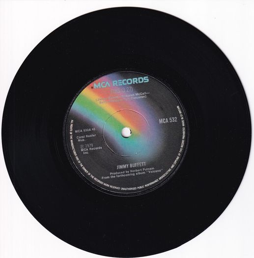 Jimmy Buffet Fins Uk Pressing Picture Sleeve Single 1979