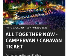 All Together Now Campervan / Caravan Ticket